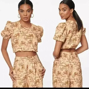 NWOT Cami NYC Flor Crop in Desert, Size Large